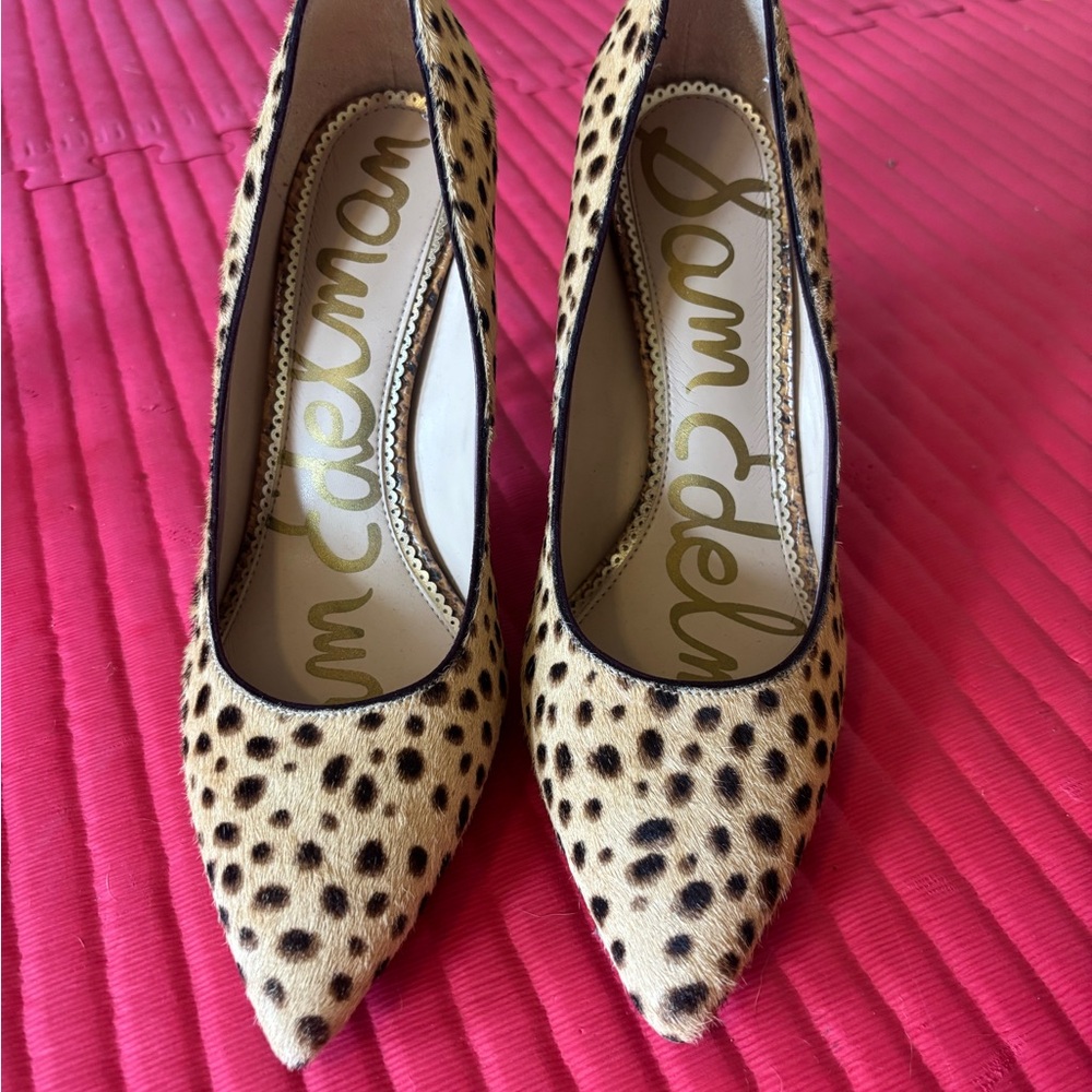 Sam Edelman Leopard Print Pointed Toe Heels